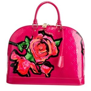 Louis Vuitton Stephen Sprouse Sunset Monogram Vernis Roses Alma GM